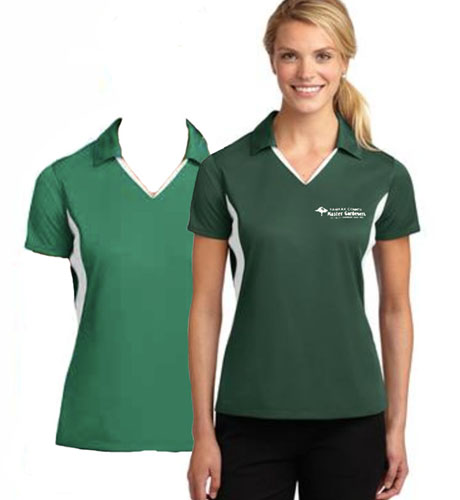 women's forest green polo shirts