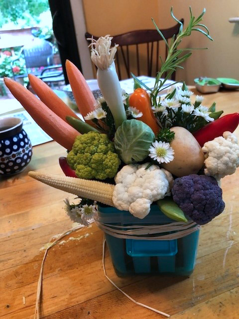 veggies and flowers